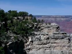Grand Canyon vista zoom Stock Footage