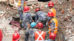 Rescuers Search for Trapped Victims After Quake News Clip