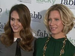 Jessica Alba, Brandon Holley at Lucky Magazine Hosts First Ever West Coast FABB: Fashion And Beauty Blog Conference Stock Footage