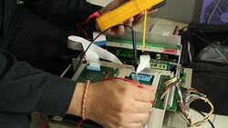 Engineer work with industrial part Stock Footage