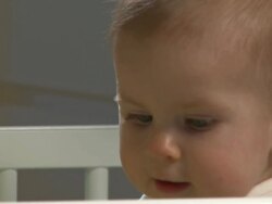 HD: Portrait Of A Sleepless Baby Stock Footage