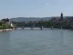 River Rhine (Basel) 3 Stock Footage