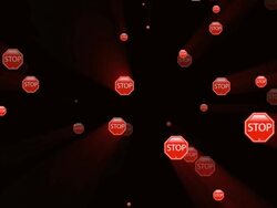 Stop Sign Flight Stock Footage