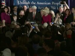 Newt Gingrich acceptance speech after winning South Carolina Primary Stock Footage