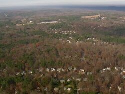 WS AERIAL View of town / North Carolina, United States Stock Footage