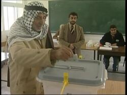 General populace voting, militants, farmers, observers News Clip