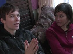 Matt & Kim Interview (clip 2) Stock Footage