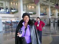 Jenifer Lewis at Los Angeles International Airport Stock Footage