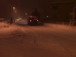 Winter traffic Stock Footage