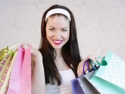 Happy Shopper Stock Footage