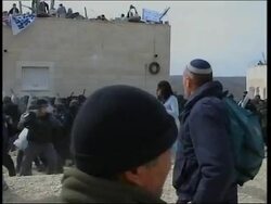 Closer shots from scene of Amona evictions, reax News Clip