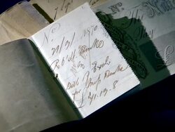 CU PAN Shot of cheque book / Melbourne, Victoria, Australia Stock Footage