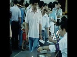 SYND 11 7 77 PRIME MINISTER FUKUDA AND HIS WIFE VOTE IN NATIONAL ELECTION News Clip