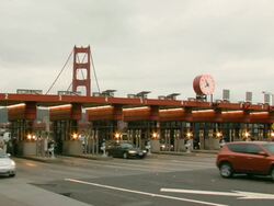 Golden Gate Bridge Toll Booths 720p30 Stock Footage
