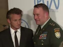 Sean Penn, Brian Woolworth at the 2011 Producers Guild Awards at Beverly Hills CA. (Footage by WireImage Video/GettyImages) Stock Footage