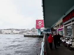 Long shot of Istanbul promenade Stock Footage