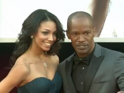 Jamie Foxx, Corinne Bishop at 85th Annual Academy Awards - Arrivals Stock Footage
