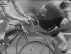 Bike Race in Frankfurt Stock Footage
