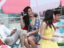 Family enjoying on the beach  Stock Footage