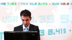 Businessman And Stock Exchange Business Concept Stock Footage