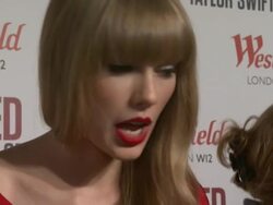 INTERVIEW: Taylor Swift on her belief in the right to vote at Taylor Swift Switches On Westfield London Christmas Lights at Westfield on November 6, 2012 in London, England.  Stock Footage