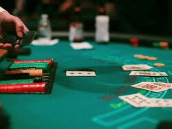 Casino, Black Jack table. Stock Footage