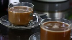 instant coffee drink in office Stock Footage