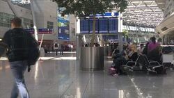 Dusseldorf Airport departures area News Clip