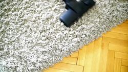 Vacuum cleaning. SOund included. Stock Footage