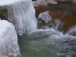 Icy River Close-up (Loopable) (4:2:2@100 Mb/s) Stock Footage