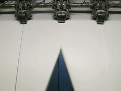 MS Shot of offset printing machine / Frankfurt, Hesse, Germany Stock Footage