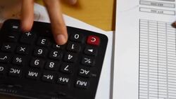 Working officer about cafinancial. Stock Footage