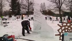 Ice carving competition at Helsinki Zoo Instructional Video