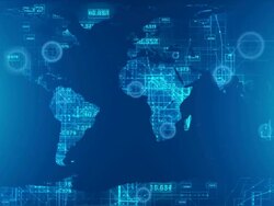 Digital world Stock Footage