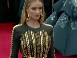 Rosie Huntington-Whiteley at 'Charles James: Beyond Fashion' Costume Institute Gala - Arrivals Stock Footage