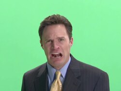 CU, Businessman making faces in studio Stock Footage