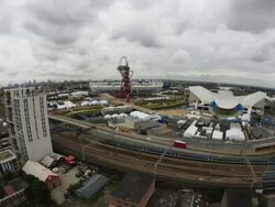 TIME LAPSE: Fisheye View Olympic Park Stock Footage