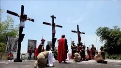 CLEAN : Dane joins in Philippines bloody Easter crucifixions News Clip