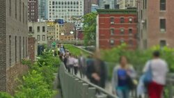 New York Highline Zoom Stock Footage