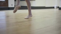 Teenage ballerina doing ballet Stock Footage