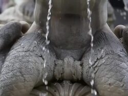 The Moro Fountain Masterpiece in Rome Stock Footage