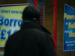 Payday Loan Companies Face Tougher Regulations Stock Footage