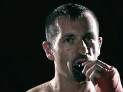 HD SUPER SLOW MO: Boxer Taking Out His Mouthguard Stock Footage