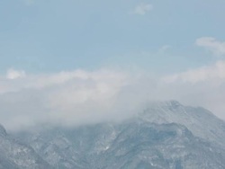 cloud moving on the mountain in winter (time lapse) Stock Footage