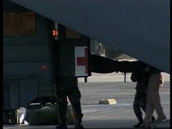 Injured troops are flown to Germany en route to US News Clip