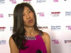 INTERVIEW - Maggie Dinome, MD at 2014 Power Of Pink Benefiting The Cancer Prevention Program At Saint John's Health Center Stock Footage
