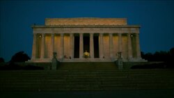 Short Timelapse of dawn over Lincoln Memorial, Washington DC Stock Footage