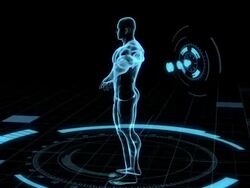 Human Body scan futuristic Stock Footage