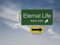 HD Road Sign Series - ETERNAL LIFE Stock Footage
