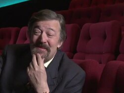 Stephen Fry Pre-BAFTAs 2013 Interview Stock Footage